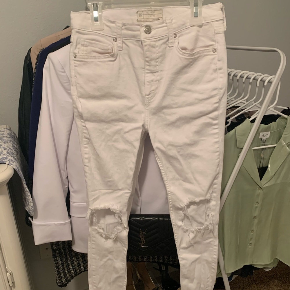 Free People White Jeans
